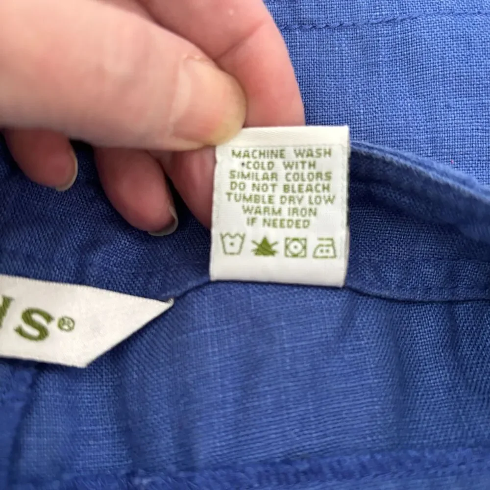 Orvis Mens Linen Cargo Pants Size 10 Casual Coastal Minimalist Capsule Preppy